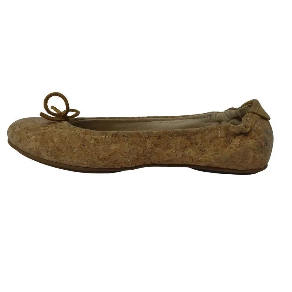 Sperry Brown Cork‎ Leather Ballet Flats Womens 9.5